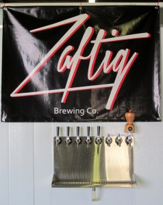 Taps at the Zaftig tasting room.