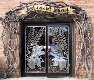 The entrance to the Highland Brewing tasting room.