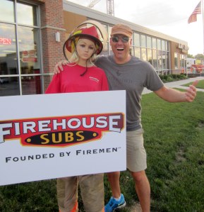 Mark and the animatronic sub girl on 5th Ave.