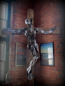 There were not a lot of people sitting in this corner of the bar.