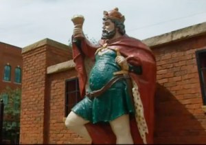 King Gambrinus statue in the brewery district.