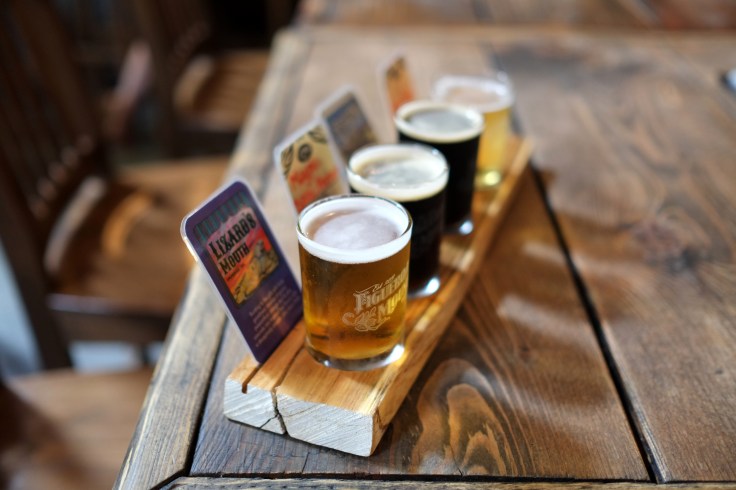 My tasting flight at Figueroa Mountain (photo courtesy of Ram Seshadri)