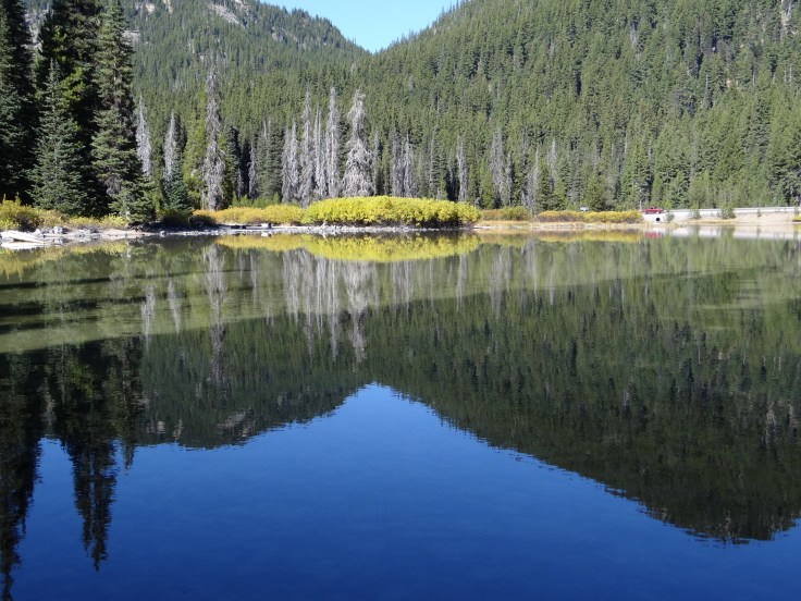 The clear water of Devils Lake, located south of Bend.