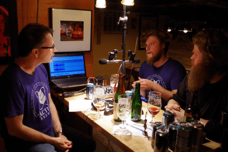 Left to right: Pat, Jonathan and Fred talk sours.