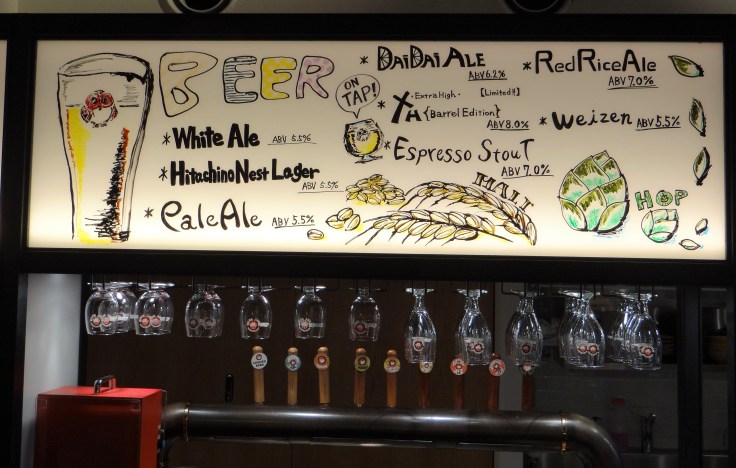 Hitachino Brewing Lab Menu Board