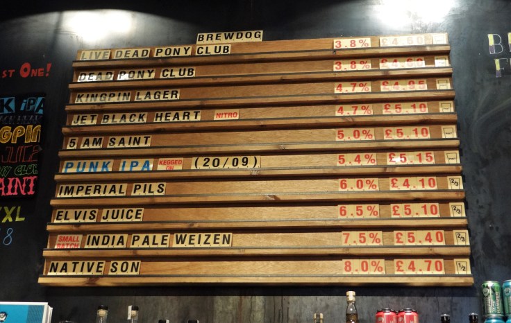 BrewDog Menu Board